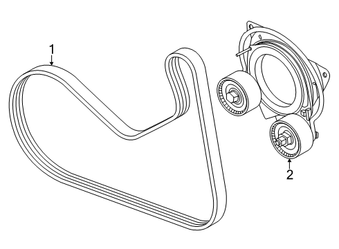 2024 BMW 530i Ribbed V-Belt Diagram for 11285A6F413