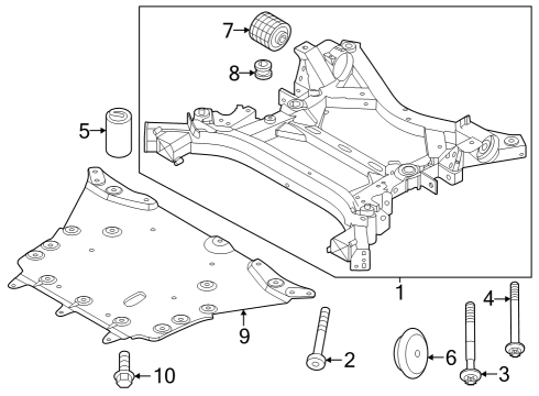 2023 BMW iX Front Axle Support Diagram for 31116893165