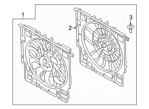 2021 BMW X5 Cooling System, Radiator, Water Pump, Cooling Fan Diagram 3