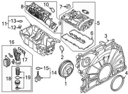 2024 BMW 228i Gran Coupe Gasket Set Diagram for 11429888806