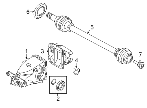 2025 BMW 330i xDrive OUTPUT SHAFT RIGHT REAR Diagram for 33205A4C692