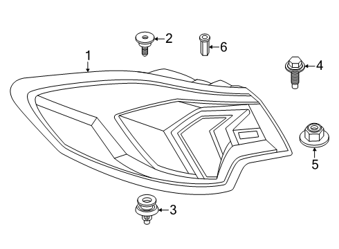 2025 BMW 228 xDrive Gran Coupe Rear Light In The Side Panel Diagram for 63217888914