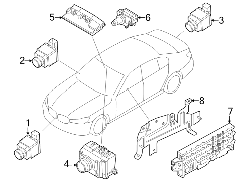 2025 BMW 740i CONTROL UNIT CAMERA AUTONOMO Diagram for 66515B4B442