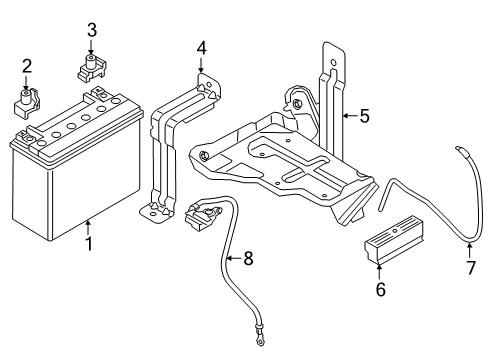 2021 BMW i3s Battery Negative Cable Diagram for 61216832697