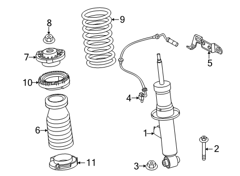 2025 BMW X3 SHOCK ABSORBER, REAR, VDC Diagram for 37105A3B230