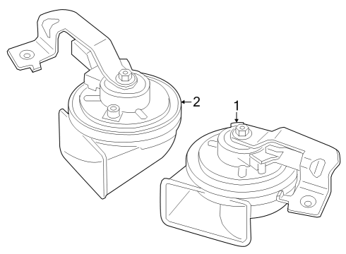 2022 BMW i4 HORN, HIGH PITCH Diagram for 61339466246