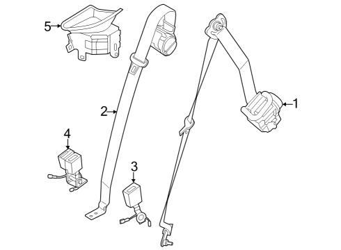 2022 BMW iX UPPER BELT REAR Diagram for 72117911588