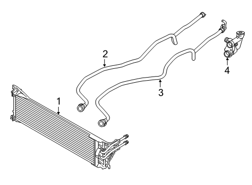 2022 BMW X5 M TRANS. OIL COOLER FEED LINE Diagram for 17229494456