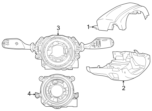 2025 BMW 750e xDrive STEERING COLUMN SHROUD UPPER Diagram for 51459629757