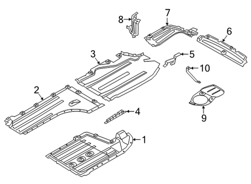 2021 BMW X6 M Underfloor Coating Center Diagram for 51759478892