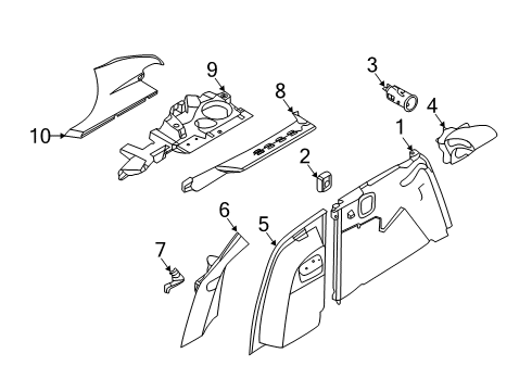 2021 BMW X4 Belt Outlet Cover Right Diagram for 51477481924
