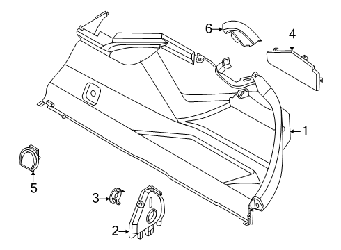 2025 BMW 550e xDrive Interior Trim - Rear Body Diagram 4