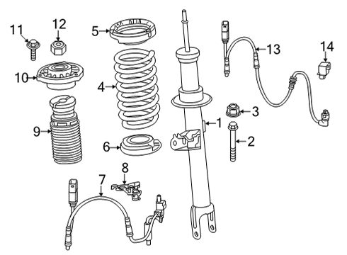 2025 BMW 840i Gran Coupe Front Coil Spring Diagram for 31336889243