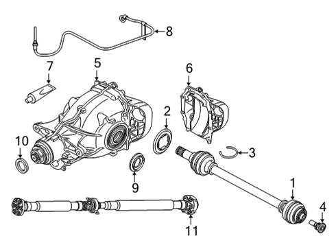 2024 BMW X5 REAR AXLE DIFFERENTIAL Diagram for 33108849915