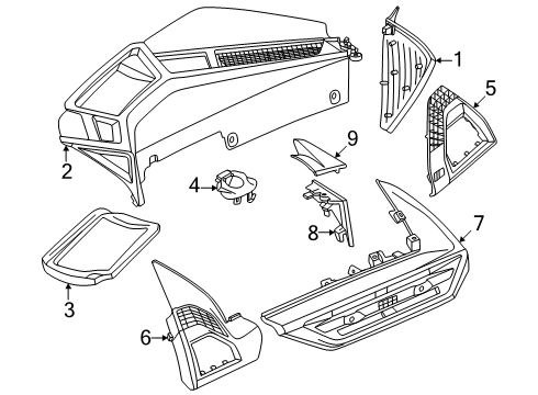 2023 BMW XM Instrument Panel Diagram 3