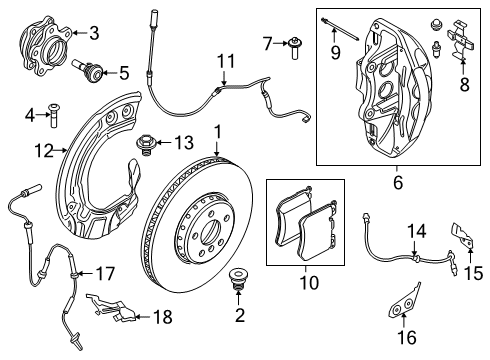 2022 BMW X5 M Caliper Housing Right Diagram for 34106897362