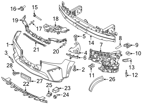 2025 BMW iX Bumper & Components - Front Diagram 2