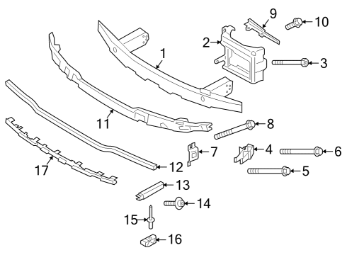 2023 BMW 330i xDrive IMPACT ABSORBER, LOWER FRONT Diagram for 51115A1BF73
