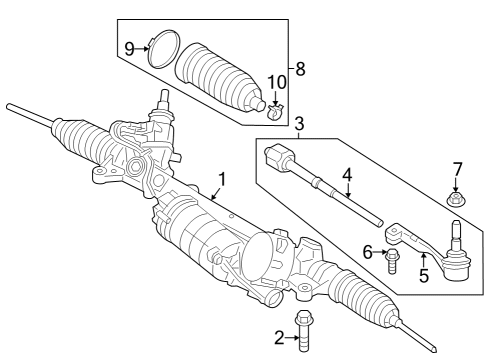 2024 BMW M3 Electric Steering Gear Diagram for 32105B391A9