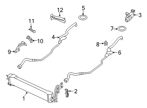 2021 BMW X7 Transmission Oil Cooler Diagram for 17217998960