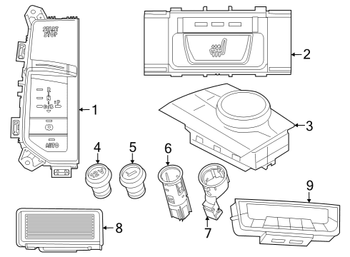 2022 BMW iX CLIMATE CONTROL PANEL, REAR Diagram for 61315A5F9F8