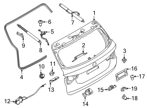 2021 BMW X3 M REARVIEW CAMERA Diagram for 66555A84564