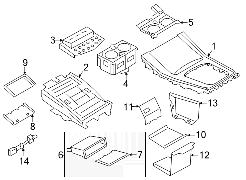 2025 BMW XM Center Console Diagram 4