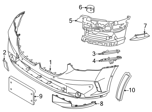 2025 BMW 550e xDrive Bumper & Components - Front Diagram 4