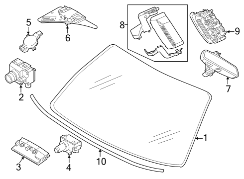 2023 BMW i7 Rearview Mirror Ec / Led / G Diagram for 51165B53A87