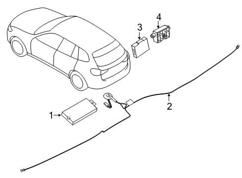 2023 BMW X3 M ANTENNA AMPLIFIER AM/FM Diagram for 65205A2ADA0