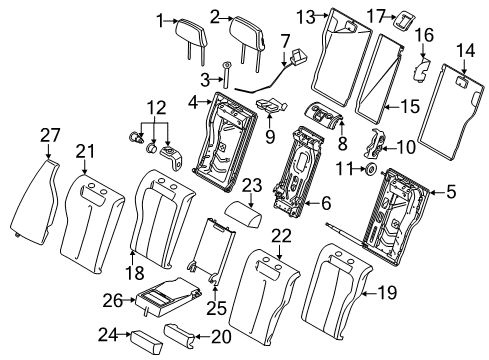 2021 BMW 230i xDrive Cover Backrest Vinyl Right Diagram for 52207348866