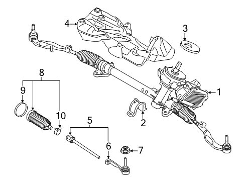 2025 BMW 228 xDrive Gran Coupe Electric Steering Gear Diagram for 32105A87CF3