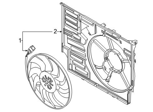 2025 BMW 228 xDrive Gran Coupe FAN COWL Diagram for 17425A50138