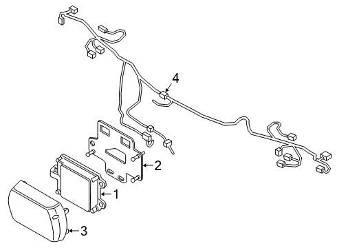 2021 BMW 330i Front Bumper Set Of Cables Diagram for 61129438265