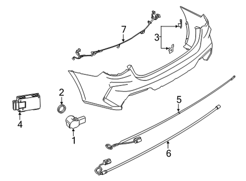 2023 BMW 430i ULTRASONIC SENSOR, ARCTIC RA Diagram for 66207927942