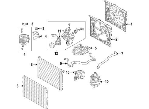 2023 BMW 430i xDrive FAN COWL Diagram for 17425A53271