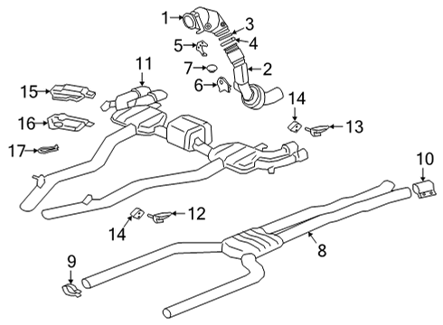 2023 BMW M8 Rear Muffler With Exhaust Flap Diagram for 18307883604