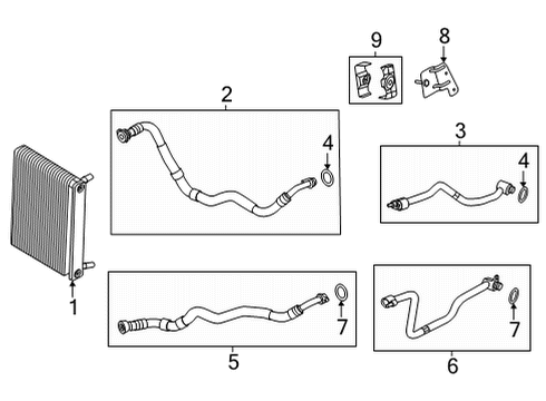 2025 BMW X6 M EXTERNAL ENGINE OIL COOLER Diagram for 17217887304