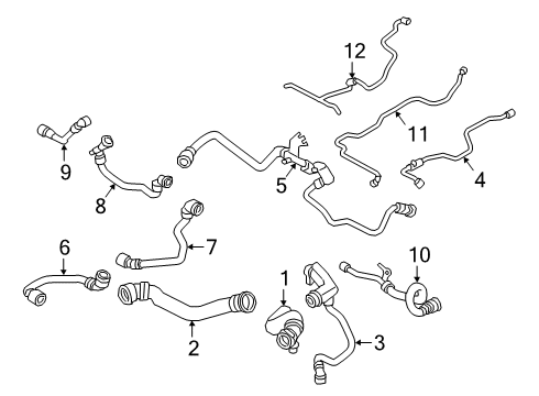 2021 BMW 750i xDrive HOSE EXPANSION TANK-CYLINDER Diagram for 17125A706F0
