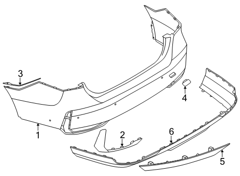 2025 BMW i5 Bumper & Components - Rear Diagram 4