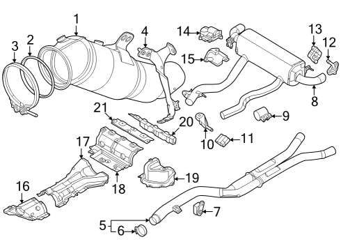 2023 BMW M240i xDrive Rear Muffler With Exhaust Flap Diagram for 18309797989