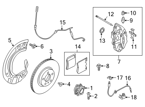 2022 BMW Z4 BRAKE CALIPER HOUSING, RED Diagram for 34108844345