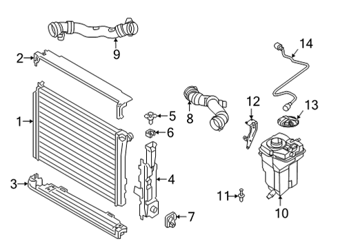 2023 BMW M4 PIPE, RADIATOR-EXPANSION TAN Diagram for 17128096445