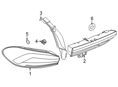2025 BMW X6 TAIL LIGHT LED SIDE PANEL LE Diagram for 63217421115