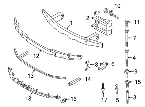 2022 BMW 430i CRASH BOX, LEFT Diagram for 51117451165