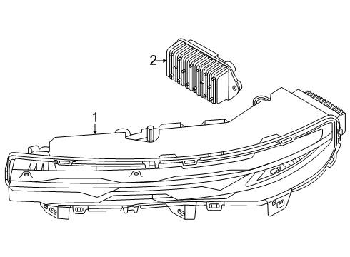 2023 BMW XM LED HEADLIGHT UPPER RIGHT Diagram for 63115A9CF98