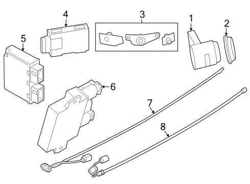 2022 BMW iX Mount For PDC/PMA Sensor Kit Diagram for 51125A2F3D2