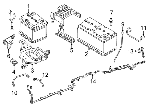 2022 BMW X4 M BATTERY CABLE POSITIVE, BELO Diagram for 61128736073