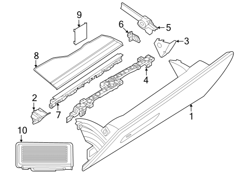 2025 BMW iX GLOVE BOX LIGHT Diagram for 63315A42417