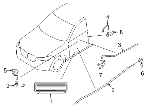 2022 BMW X7 FIBER-OPTIC COND, DOOR OPENE Diagram for 63315A88656